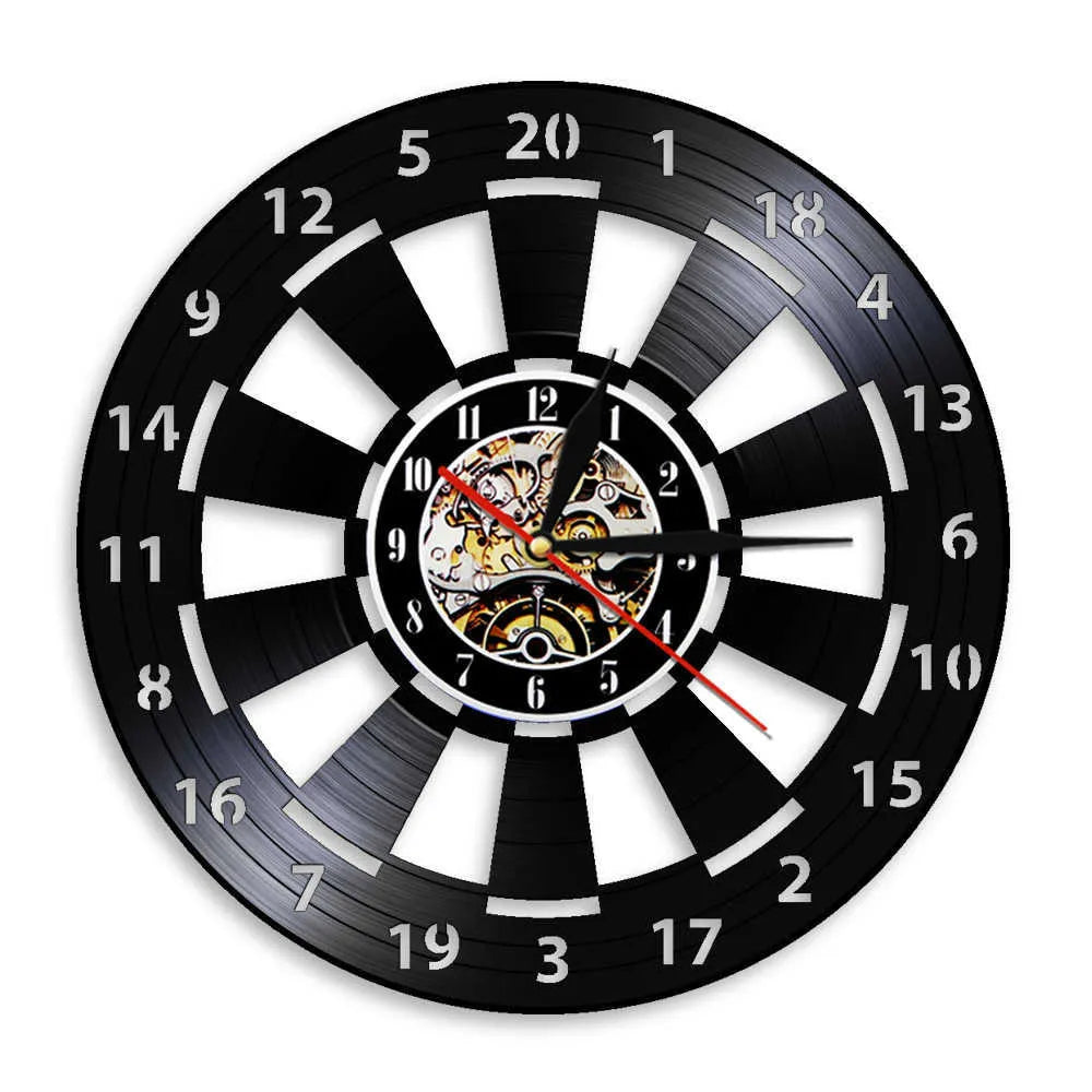 Horloge Murale Déco avec Cible de Fléchettes - BlxckFR