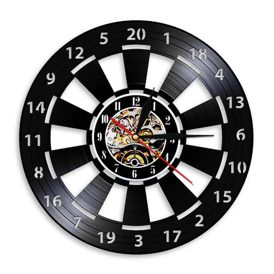 Horloge Murale Déco avec Cible de Fléchettes - BlxckFR