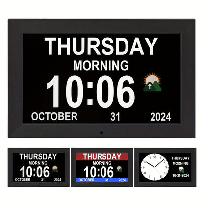 Cadre Affichage Horloge Murale Numérique avec Alarme