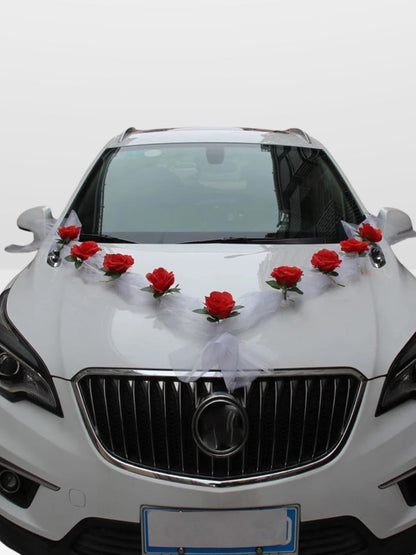 Décorations de Voiture de Mariage Romantique - Foivo