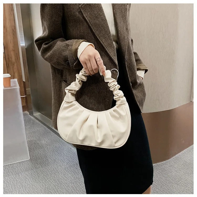 Sac à bandoulière Femme en PU Plissé Style Moderne