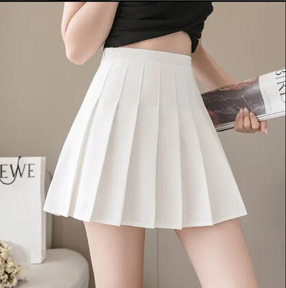 Jupe courte Femme Plissée Taille haute