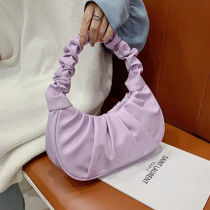 Sac à bandoulière Femme en PU Plissé Style Moderne