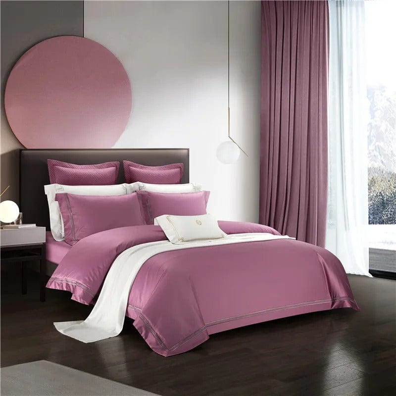 Housse de Couette Coton Doux Rose Pâle - Foivo