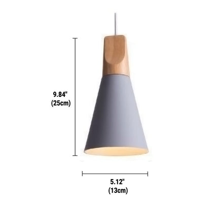 Lampe Suspendue Industrielle en Bois et Acier avec Régulateur de Hauteur