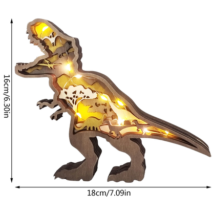 Lampe de nuit en bois Dinosaures Enfants Amusant