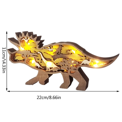 Lampe de nuit en bois Dinosaures Enfants Amusant