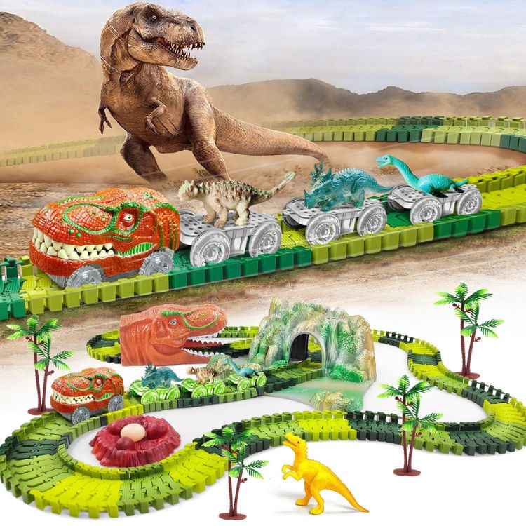 Jouet dinosaure - Circuit de Course Épique - blxckfr
