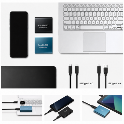 Disque dur externe SSD Ultra rapide Compact Unisexe