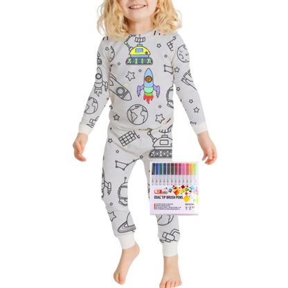 Pyjama Enfant Coloriage Coton Doux