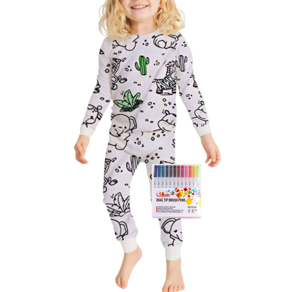 Pyjama Enfant Coloriage Coton Doux