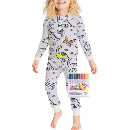 Pyjama Enfant Coloriage Coton Doux