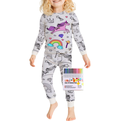 Pyjama Enfant Coloriage Coton Doux