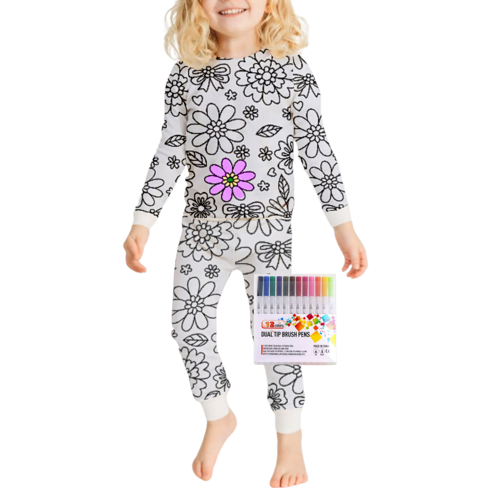 Pyjama Enfant Coloriage Coton Doux