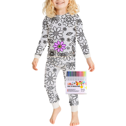 Pyjama Enfant Coloriage Coton Doux