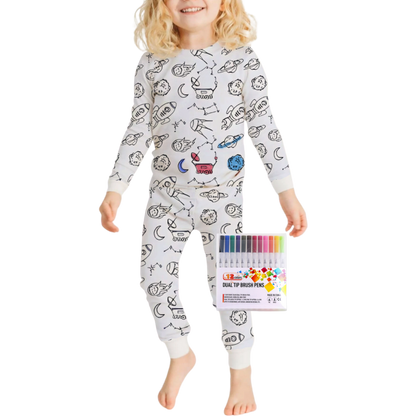Pyjama Enfant Coloriage Coton Doux
