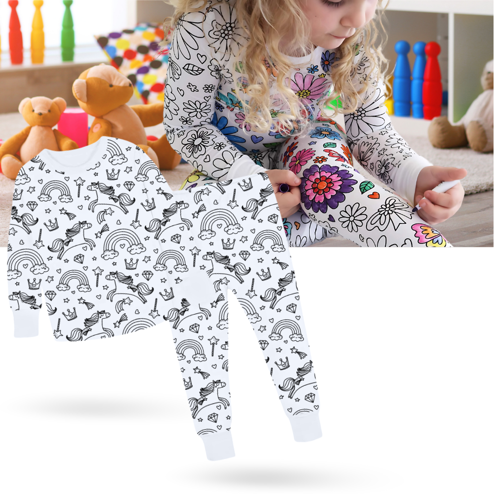 Pyjama Enfant Coloriage Coton Doux - BlxckFR