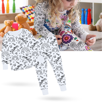 Pyjama Enfant Coloriage Coton Doux - BlxckFR