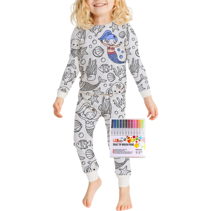 Pyjama Enfant Coloriage Coton Doux