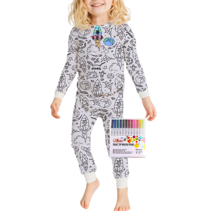 Pyjama Enfant Coloriage Coton Doux