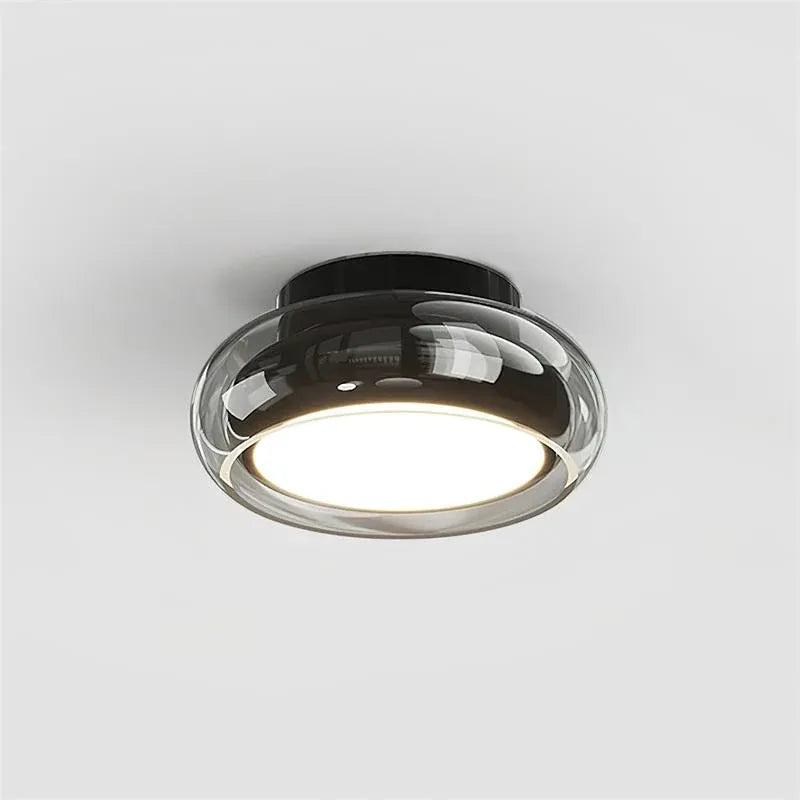 Lampe Plafond LED Chaleureuse Miniature en Verre