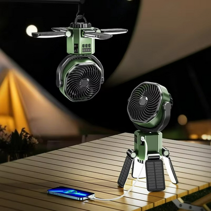 Ventilateur de Camping Compact Éclairage LED Integré - Foivo