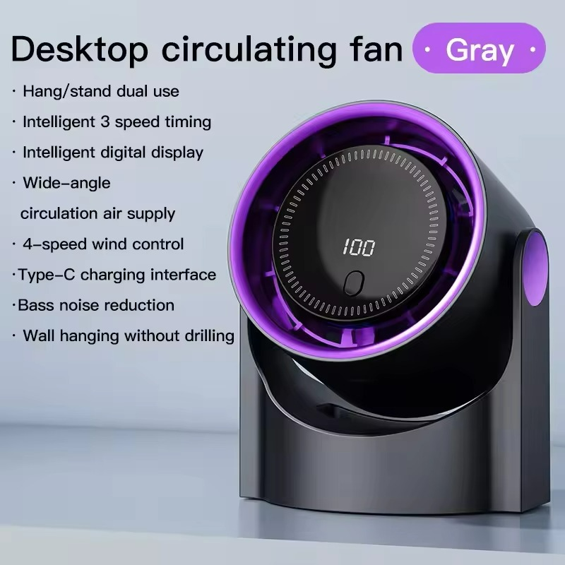 Ventilateur Compact Élégant | Écran LCD et Fonction Humidificateur