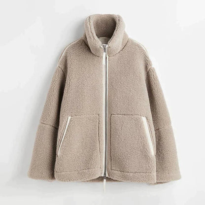Veste Polaire Oversize Élégante à Fermeture Éclair