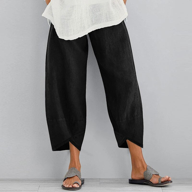 Pantalon Féminin Fleuri Rétro
