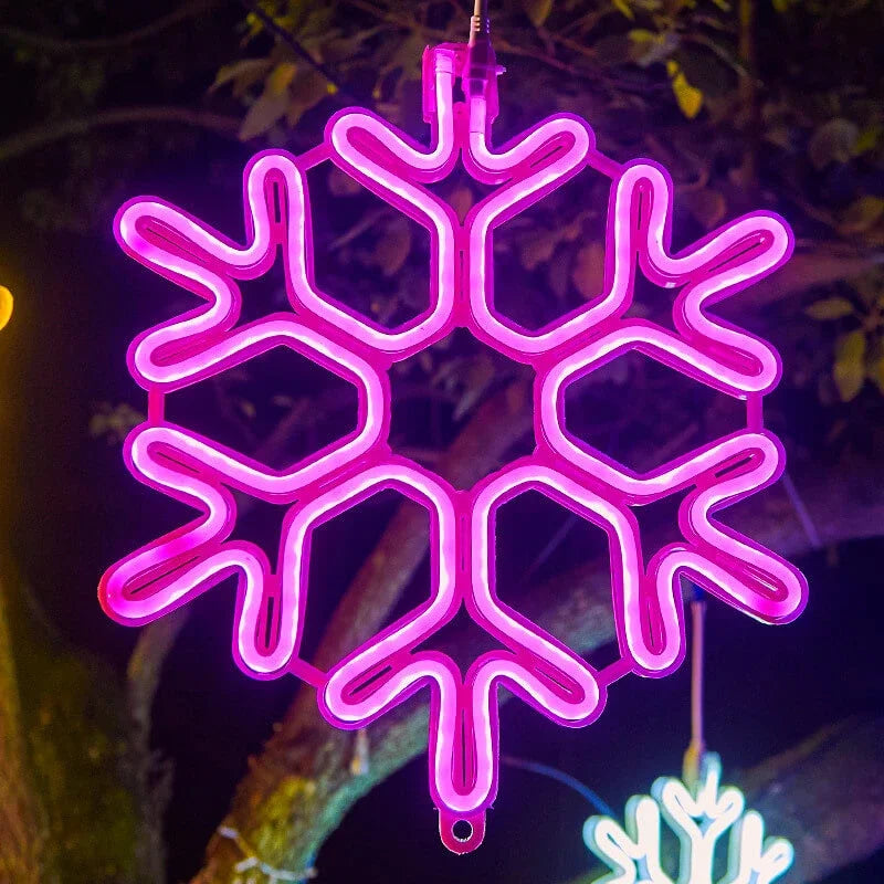 Lumière LED Flocon de Neige Imperméable - Décor Noël Exterieur