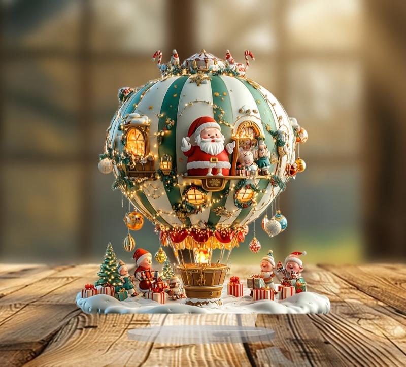 Décoration Murale Noël Chic Père Noël Lutins - BlxckFR