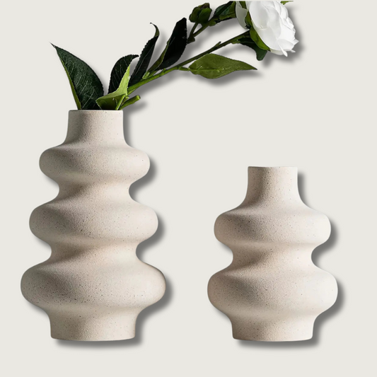Vase Céramique Décoratif en Spirale - Foivo
