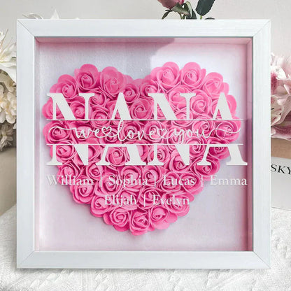 Cœur Floral Customisé - Cadeau Mère Émouvant