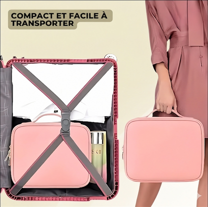 Trousse de maquillage Femme Cuir PU Imperméable Multi-compartiments