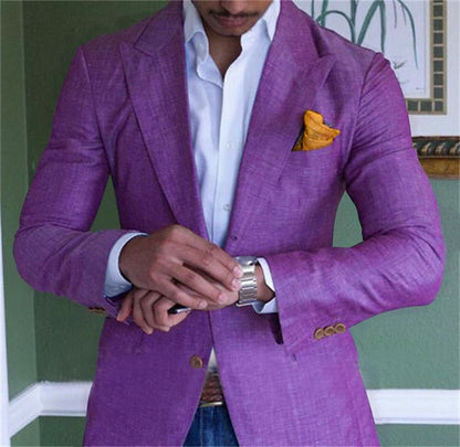 Veste Lin Homme Élégant pour Été