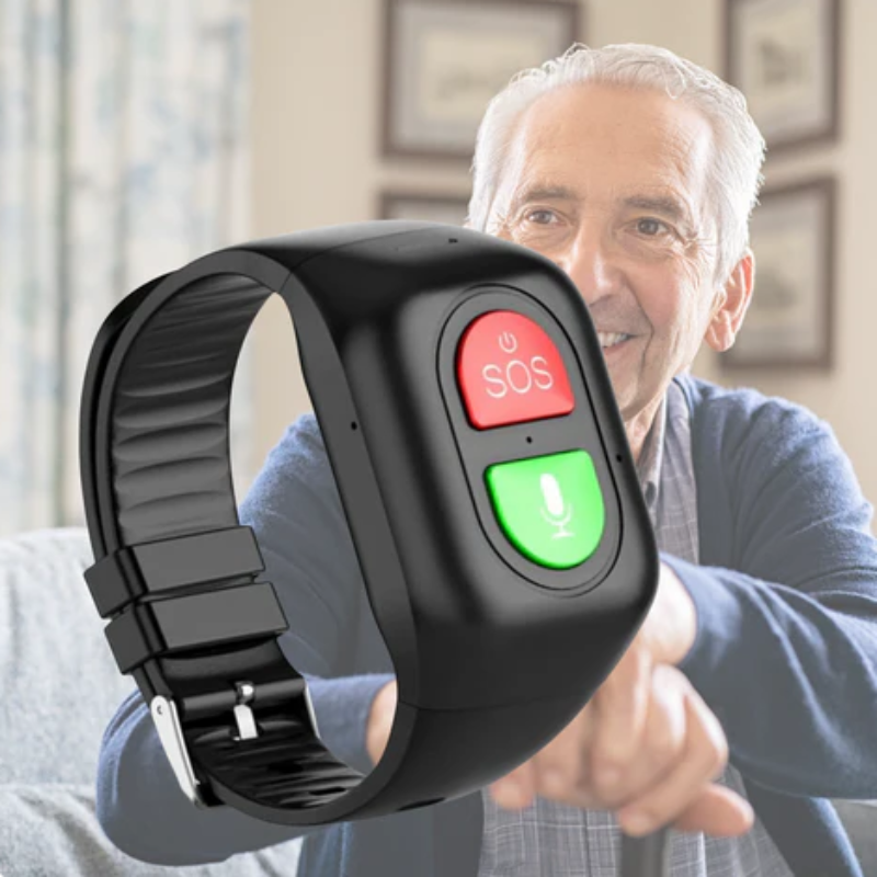 Montre Connectée Sécurité Seniors – GPS & Alertes Médicales - blxckfr