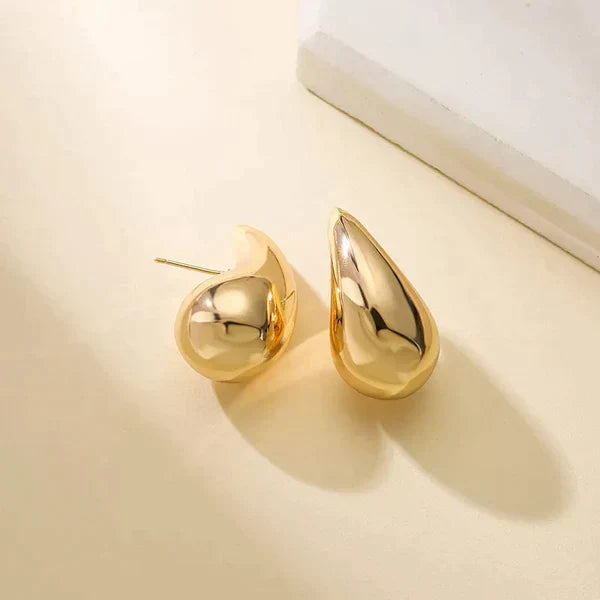 Boucles d'Oreilles Femmes Doré Élégantes en Goutte - BlxckFR