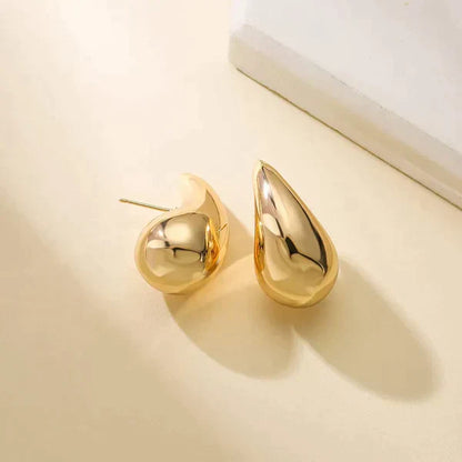 Boucles d'Oreilles Femmes Doré Élégantes en Goutte - BlxckFR