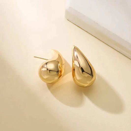 Boucles d'Oreilles Femmes Doré Élégantes en Goutte - BlxckFR
