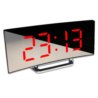 Réveil LED Numérique Écran Courbe Design