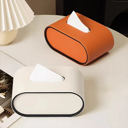 Boîte à Mouchoirs en Cuir Imitation Élégante - BlxckFR