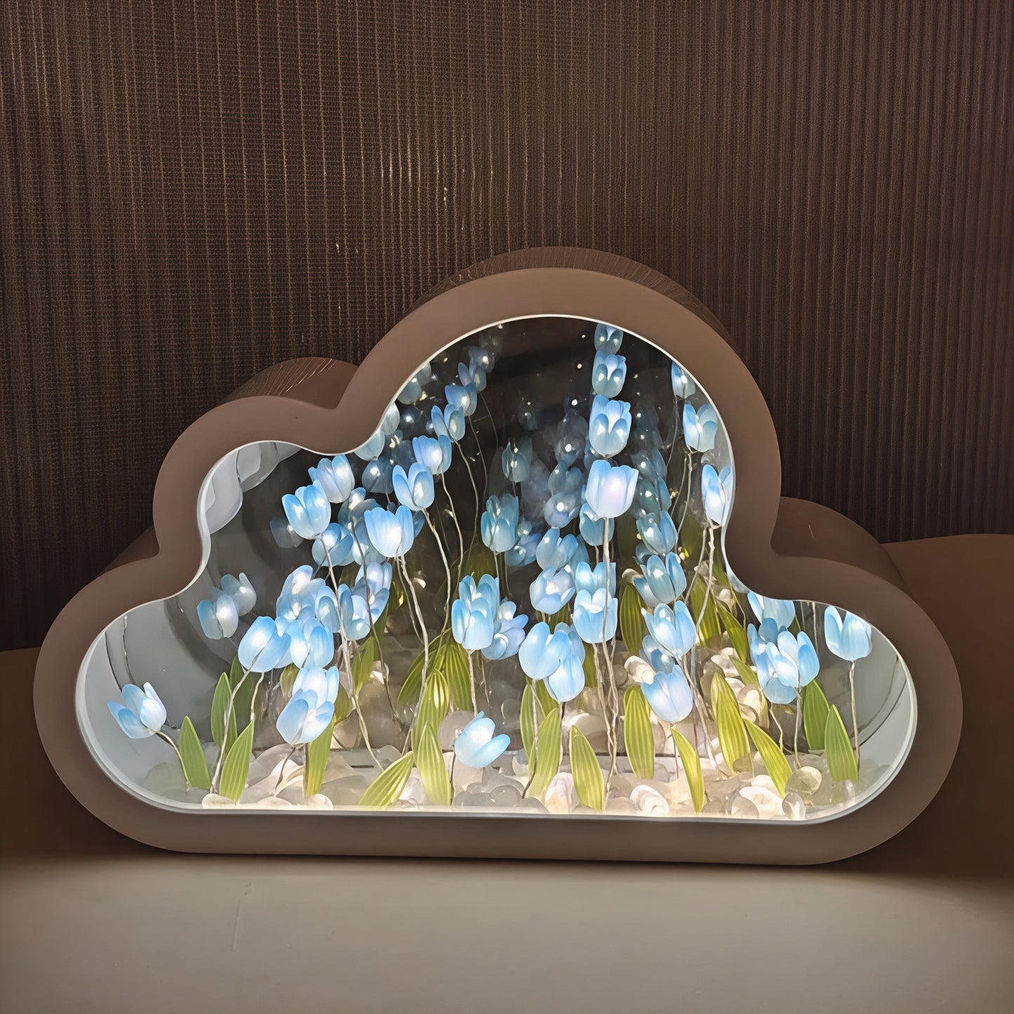 Lampe de Table LED Florale avec Miroir Infini - BlxckFR