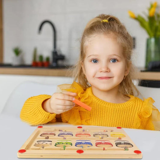Jeu Éducatif Magnétique En Bois pour Enfants - BlxckFR