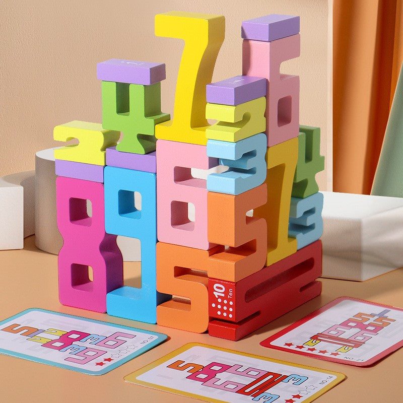 Blocs d'apprentissage Numériques en Bois Empilables - BlxckFR