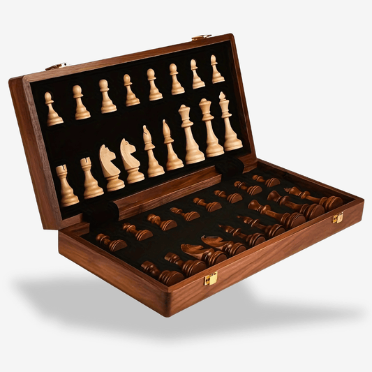 Jeux d'Échecs en Bois Noble Pliable - blxckfr