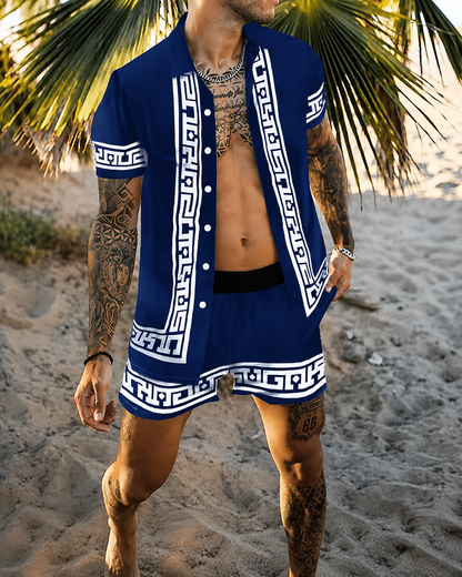 Ensemble Homme Coton Manches Courtes et Short Confortable