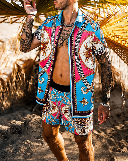 Ensemble Homme Coton Manches Courtes et Short Confortable