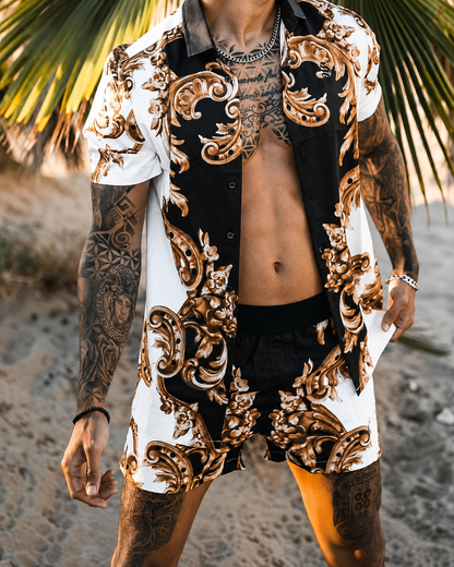 Ensemble Homme Coton Manches Courtes et Short Confortable