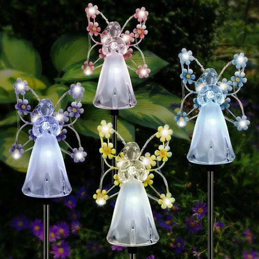 Lampe Solaire Ange LED Jardin Élégante - BlxckFR
