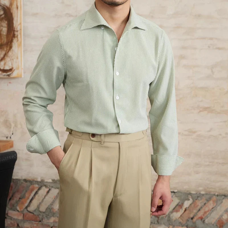 Chemise Slim Carreaux Fines Élégante